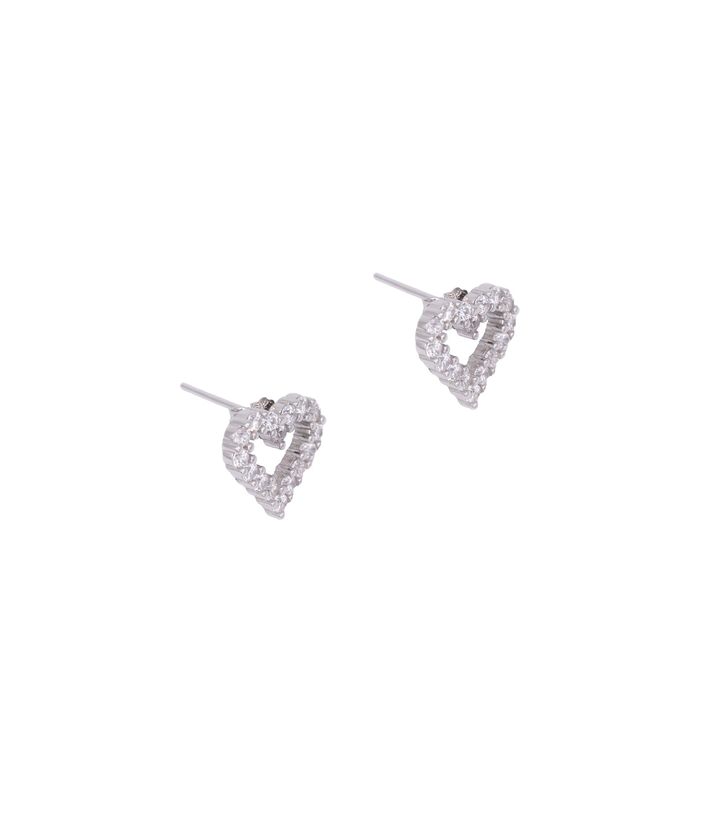 925 Sterlingsilber Herz-Ohrstecker