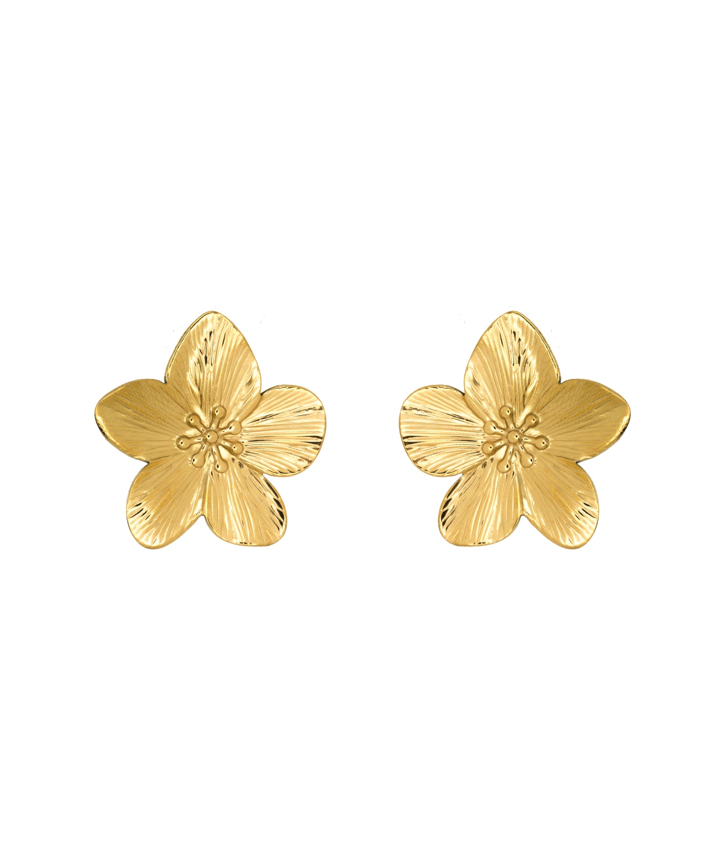 Blumen Ohrstecker aus Edelstahl