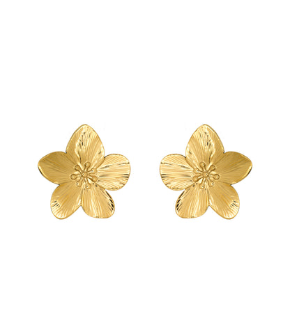 Blumen Ohrstecker aus Edelstahl