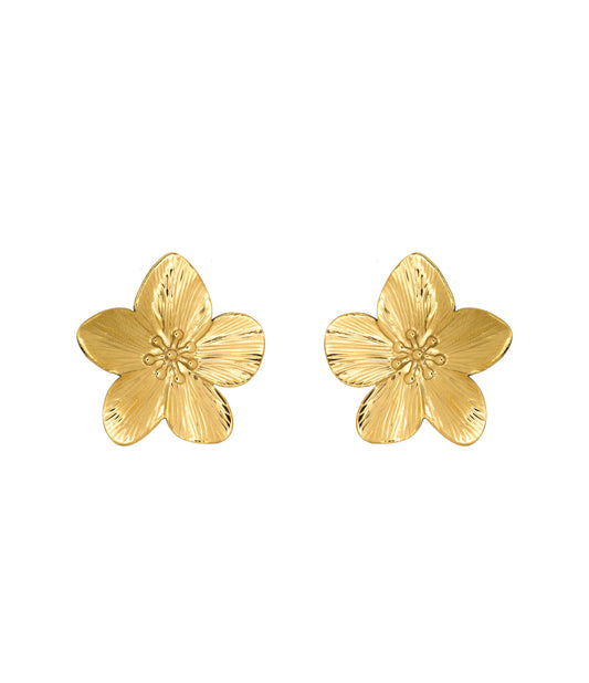 Blumen Ohrstecker aus Edelstahl