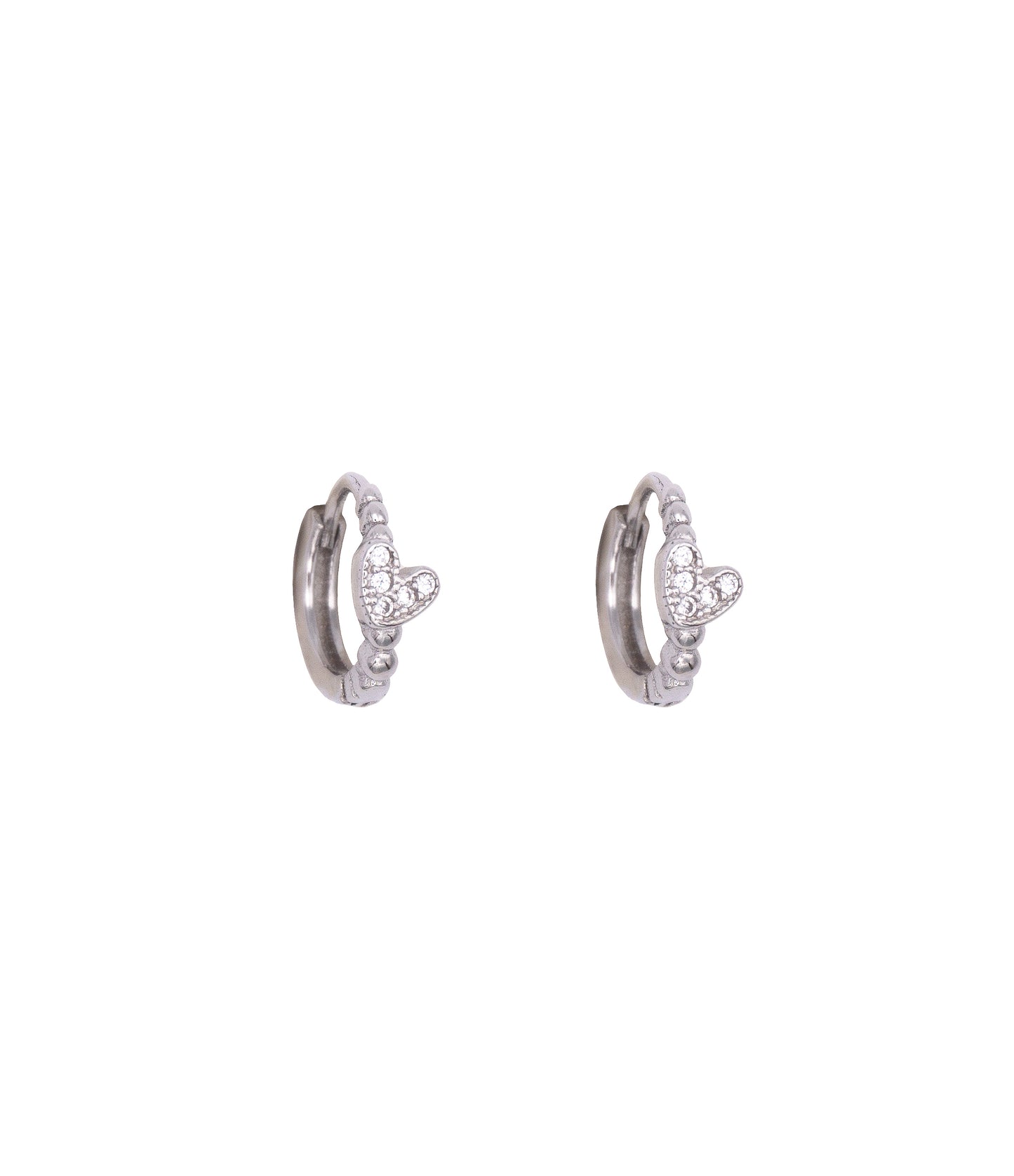 925 Sterlingsilber mini Herz Kreolen