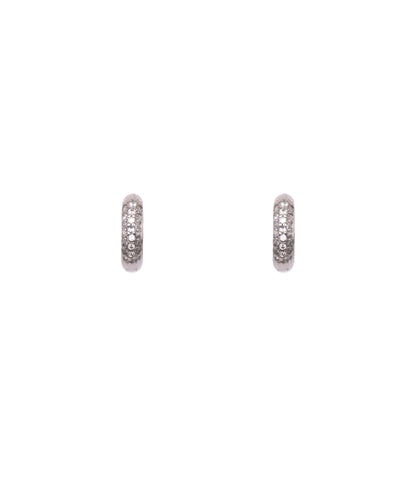 925 Sterlingsilber mini Kreolen mit Zirkonia Steinen