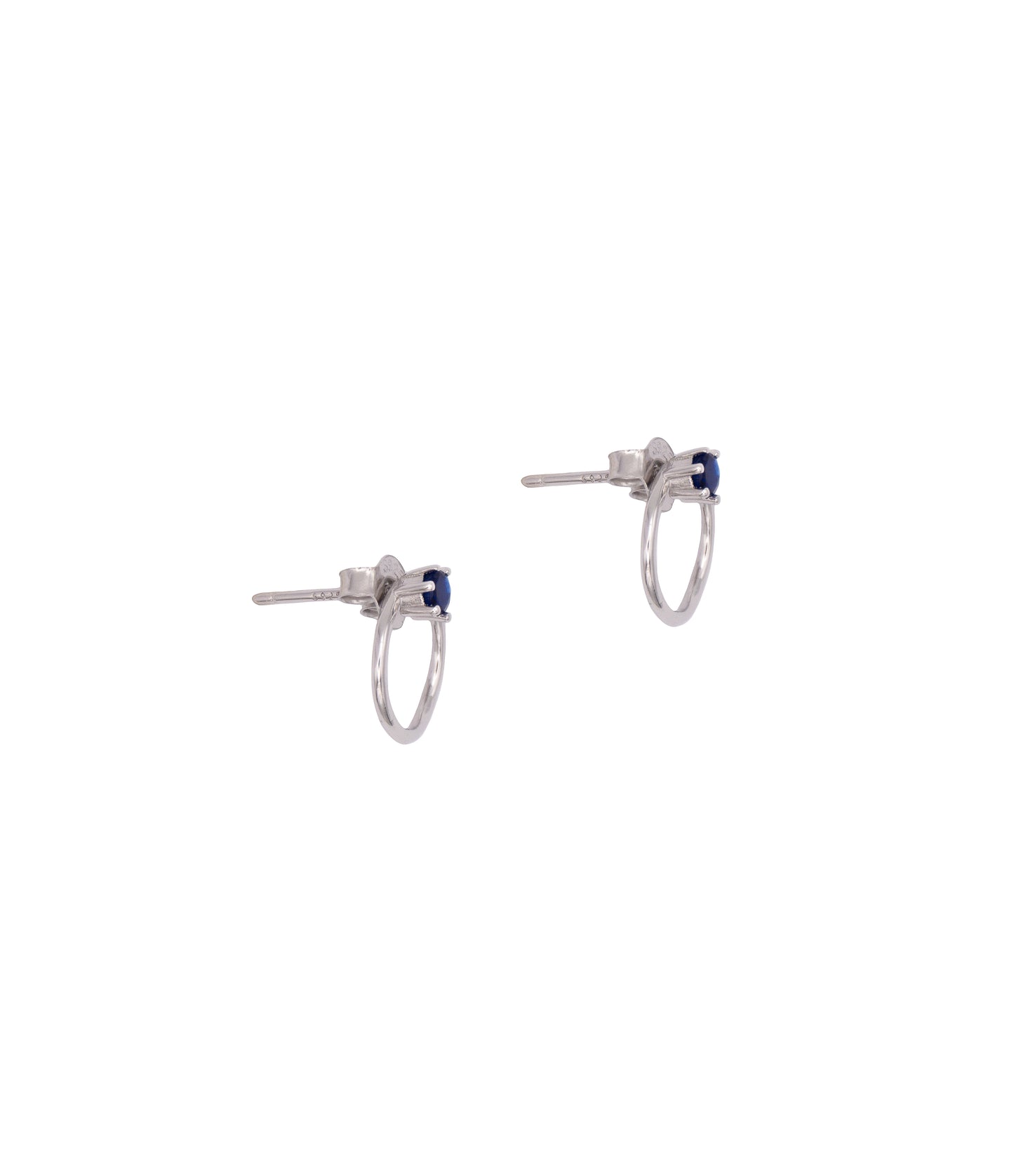 925 Sterling Silber Ohrringe mit blauem Zirkonia