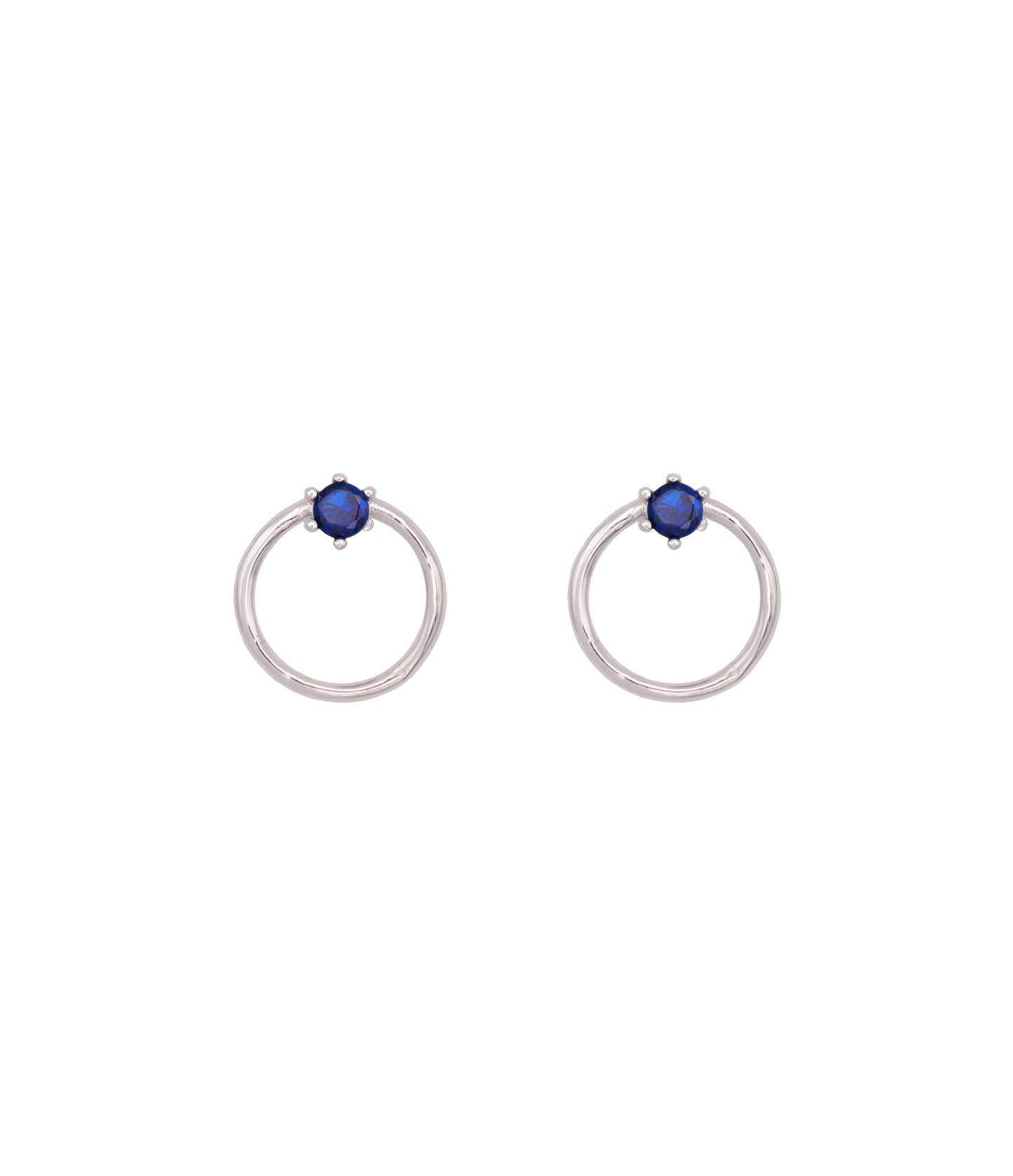 925 Sterling Silber Ohrringe mit blauem Zirkonia