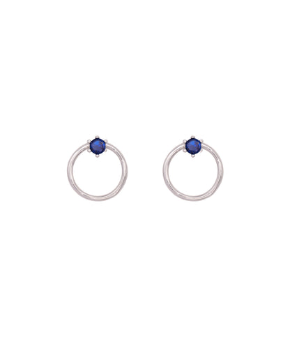 925 Sterling Silber Ohrringe mit blauem Zirkonia