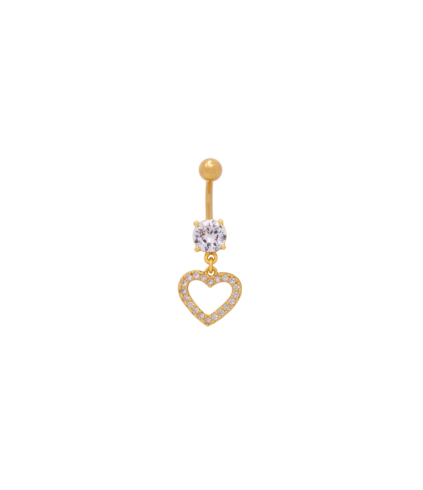Bauchnabelpiercing mit Herzanhänger