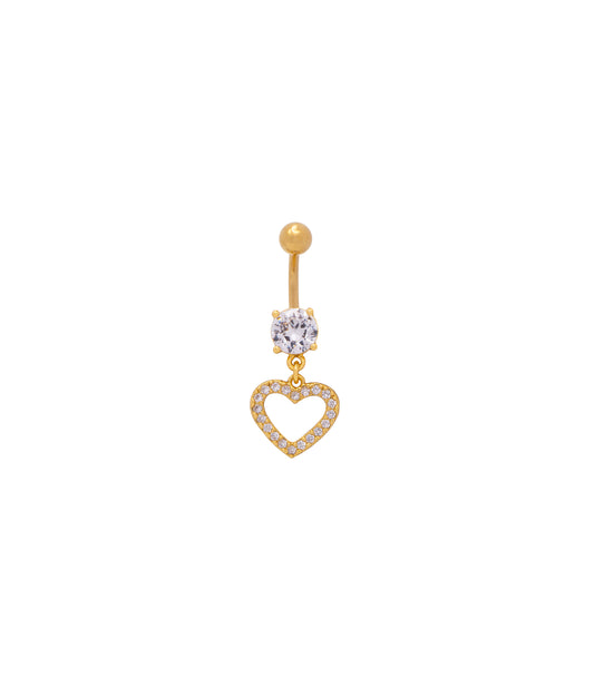 Bauchnabelpiercing mit Herzanhänger